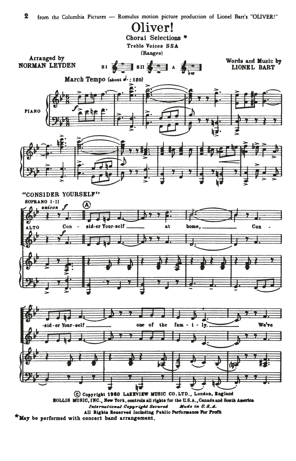 Produktgalerie: Seite 1 von 1 Oliver! (Choral Selections) (arr. Norman Leyden), Lionel Bart, Chor