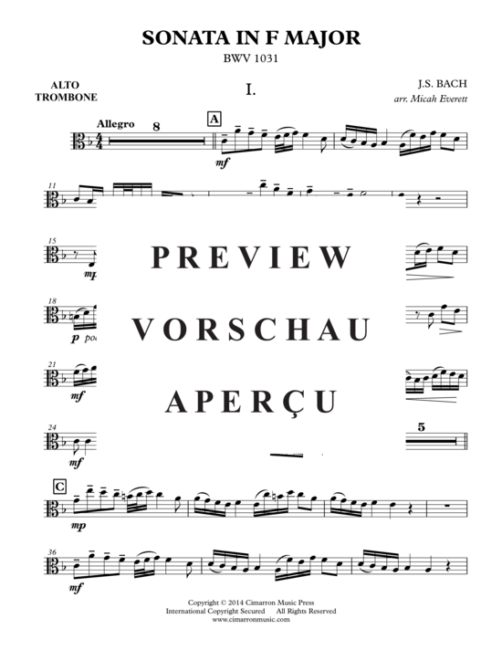 Product gallery: Page 16 of 21 Sonata in F-Dur , , (alto trombone + piano)