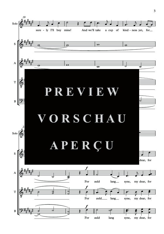 Produktgalerie: Seite 6 von 11 Auld Lang Syne, , Sopran Solo und Gemischter Chor