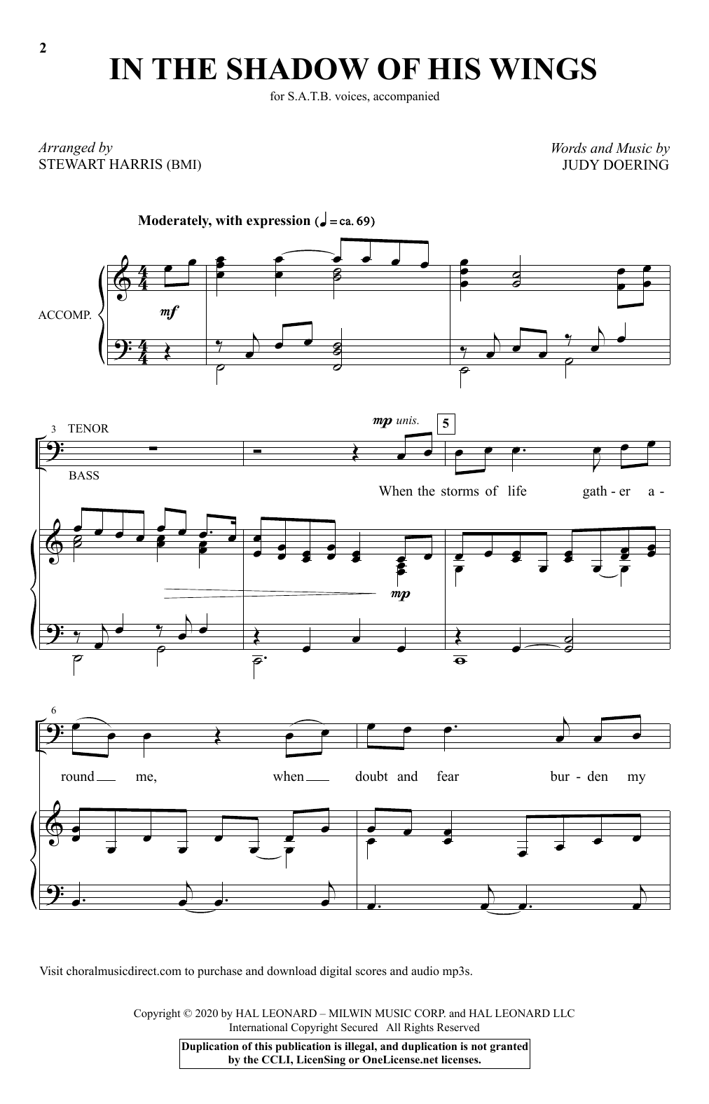 Produktbild zu: In The Shadow Of His Wings (arr. Stewart Harris)