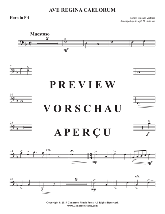 Product gallery: Page 15 of 21 Ave regina caelorum , , (Horn ensemble 1-8 horns in F)