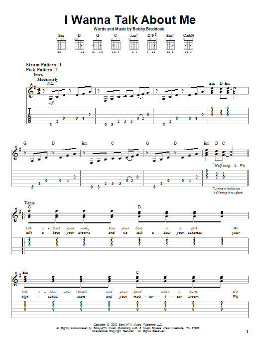 Product gallery: Page 1 of 1 I Wanna Talk About Me, Toby Keith