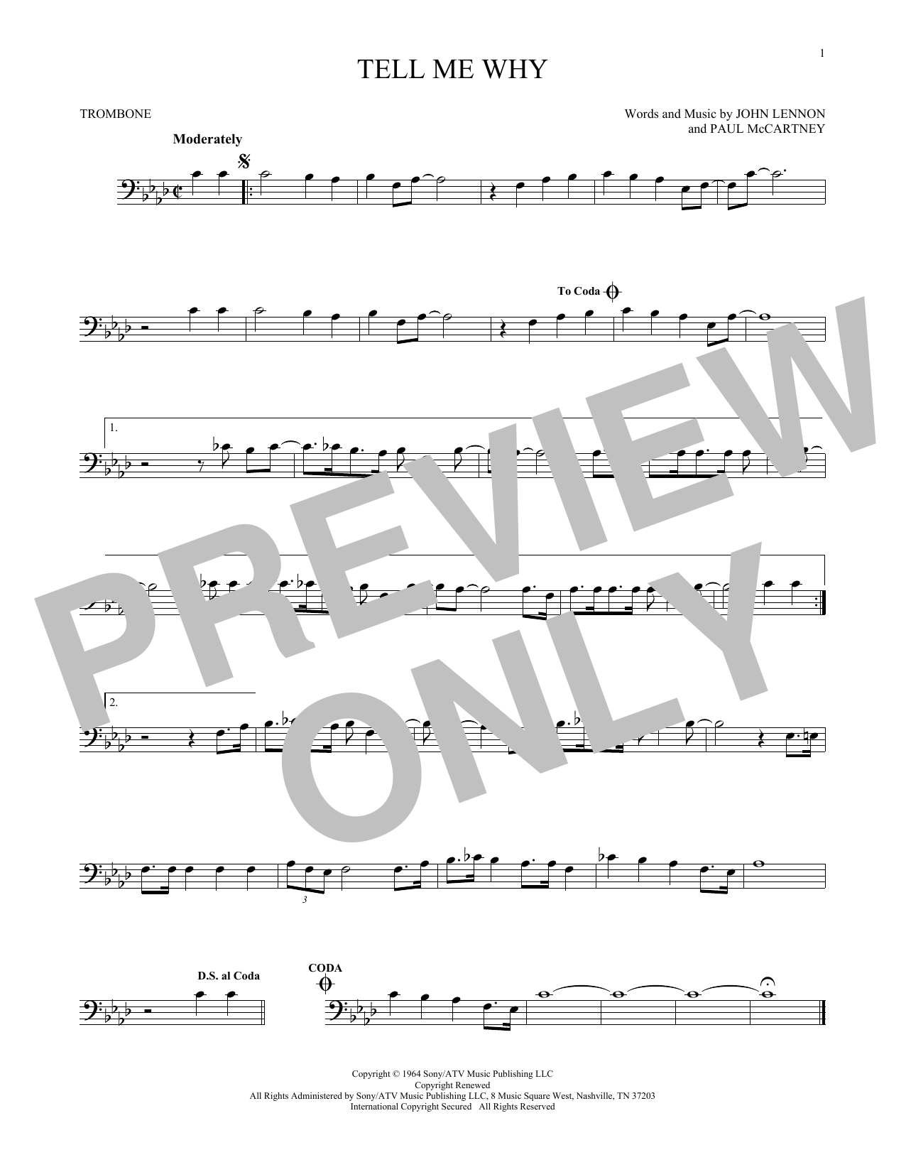 Product gallery: Page 1 of 1 Tell Me Why, The Beatles