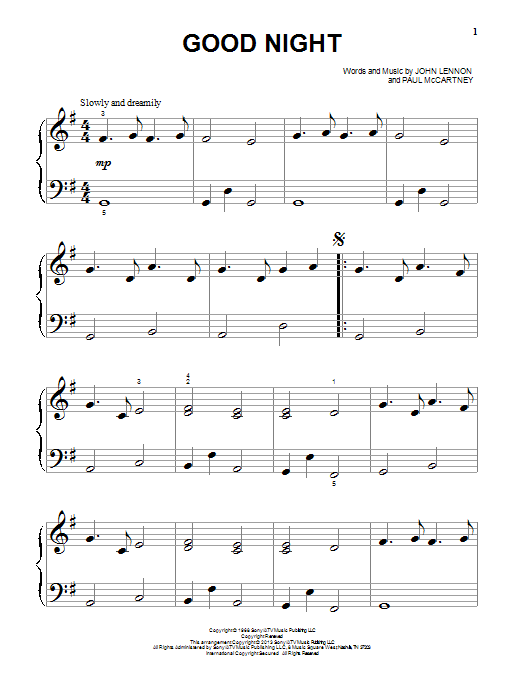 Produktgalerie: Seite 1 von 1 Good Night, The Beatles, Klavier