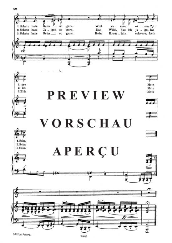 gallery: Die liebe Farbe D.795-16 (Die Schöne Müllerin) , ,  (Gesang mittel + Klavier)