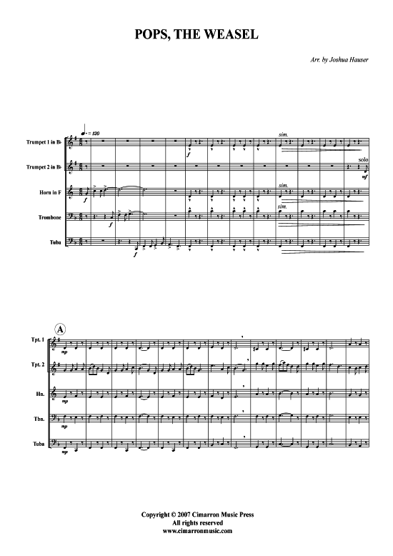 Produktbild zu: Pops, the Weasel Traditional