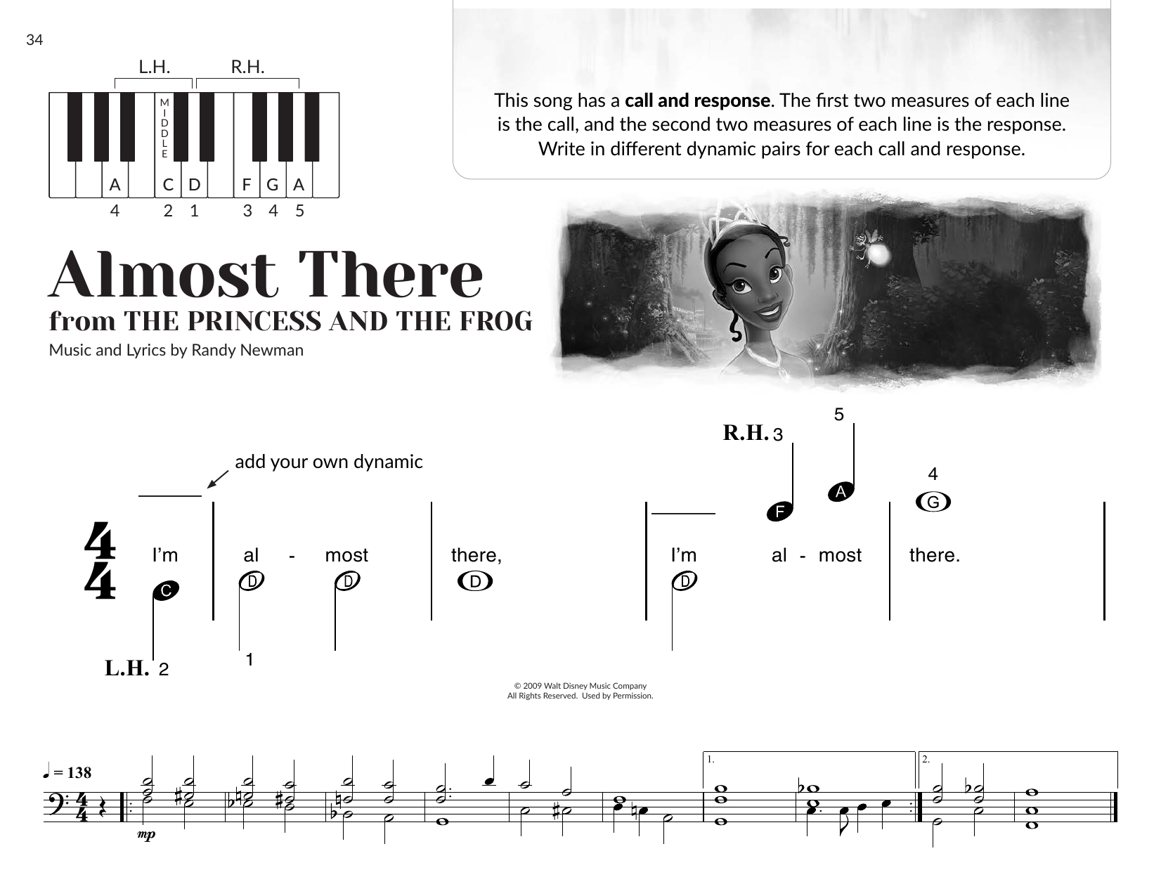 Produktbild zu:  Almost There (from The Princess and the Frog) - Randy Newman