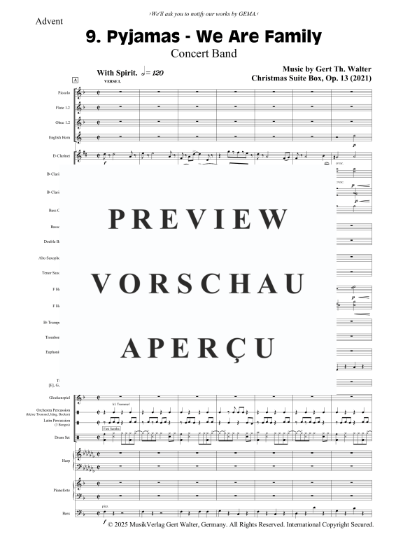 Produktgalerie: Seite 2 von 11 Pyjamas - We Are Family, , Blasorchester