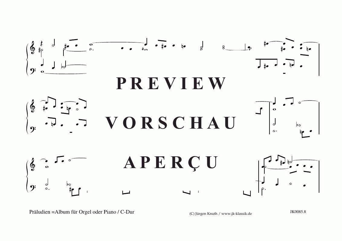 Product gallery: Page 9 of 11 Präludien C-Dur , , (organ/piano solo)