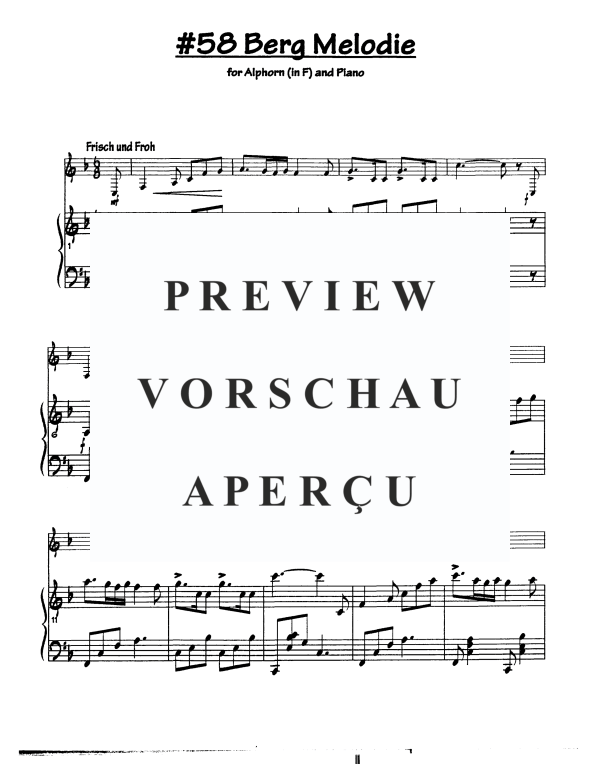 Produktgalerie: Seite 3 von 5 Berg Melodie, , Alphorn in F und Klavier