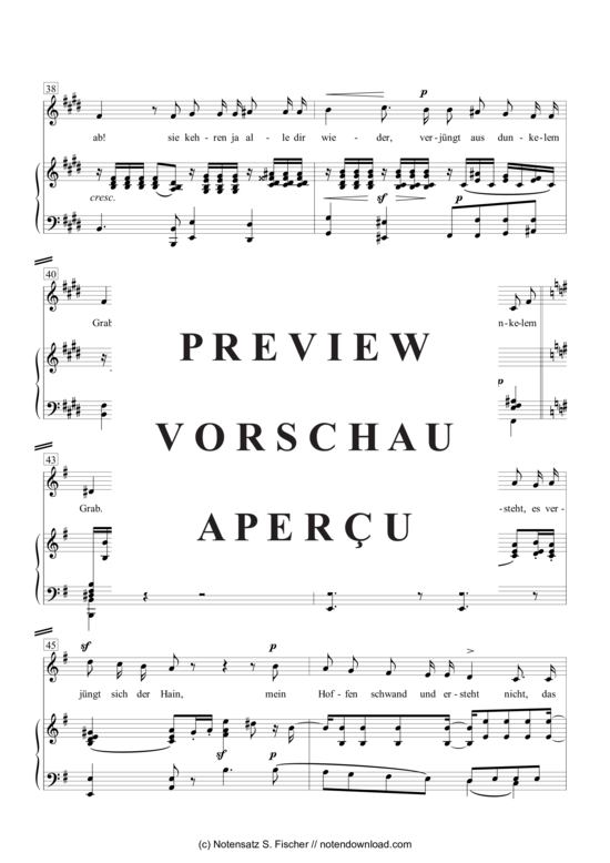 Product gallery: Page 6 of 7 Da lieg ich unter Bäumen , , Piano and Voice