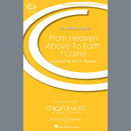 cover: From Heaven Above To Earth I Come, Hal Hopson, Chor