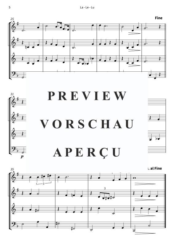 gallery: La - Le - Lu, Heinz Rühmann, (Blechbläser Quartett 2x Trompete in B, Horn in F+Posaune)