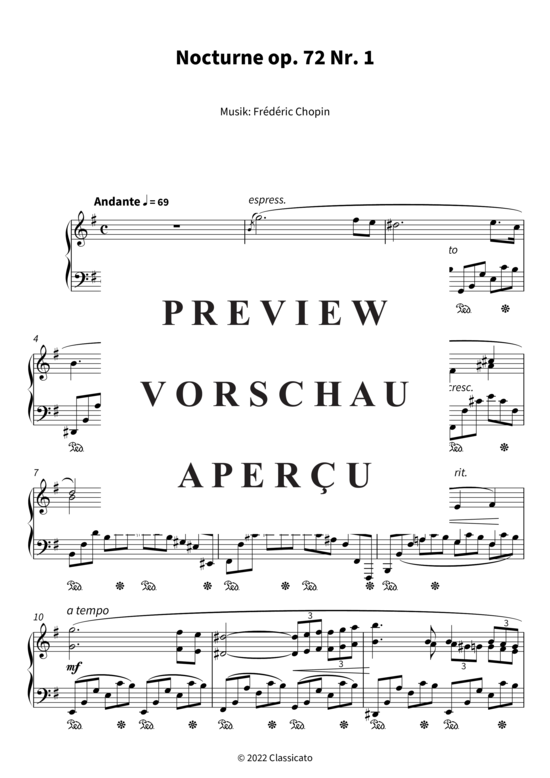 Produktgalerie: Seite 4 von 7 Nocturne op. 72 Nr. 1 , , Klavier Solo