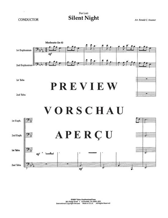 Product gallery: Page 3 of 8 Silent Night , , (Tuba Quartett EETT)