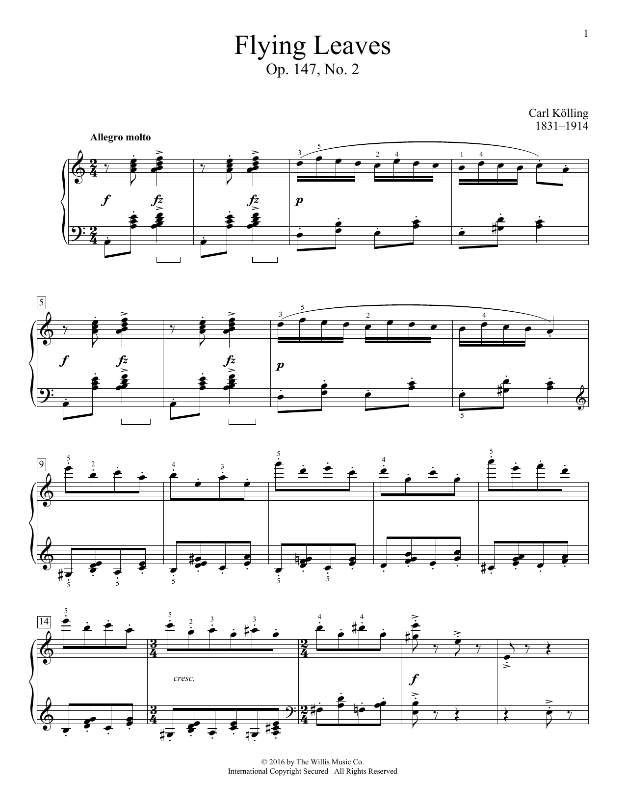 Produktbild zu: Flying Leaves, Op. 147, No. 2