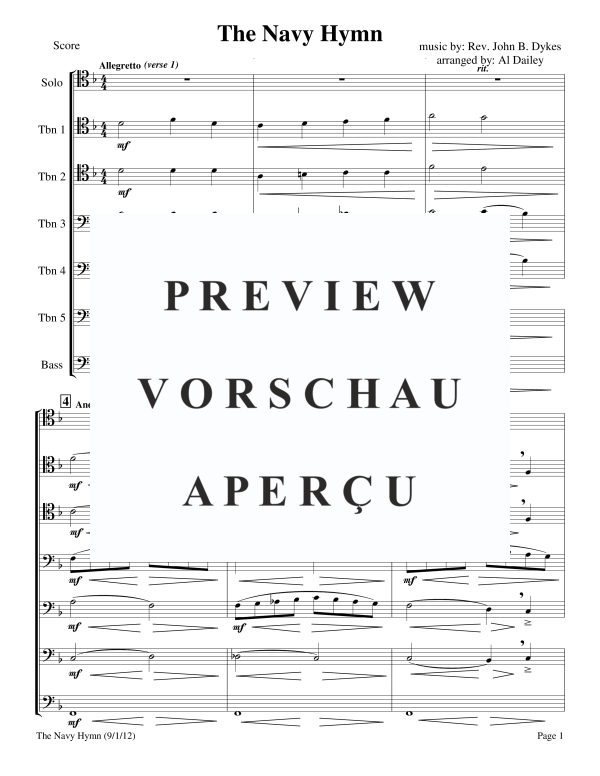 Product gallery: Page 3 of 11 The Navy Hymn, , Solo Trombone and Trombone Sextet