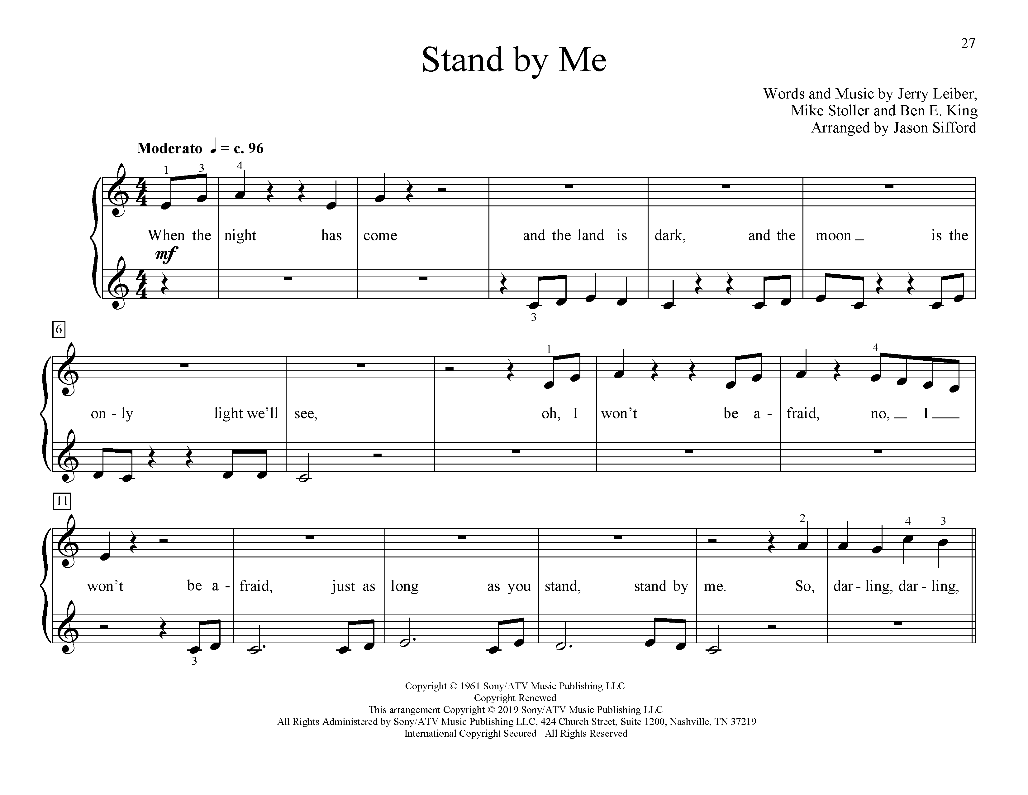 Produktbild zu: Stand By Me (arr. Jason Sifford)