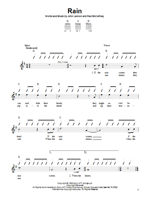 Product gallery: Page 1 of 1 Rain, The Beatles
