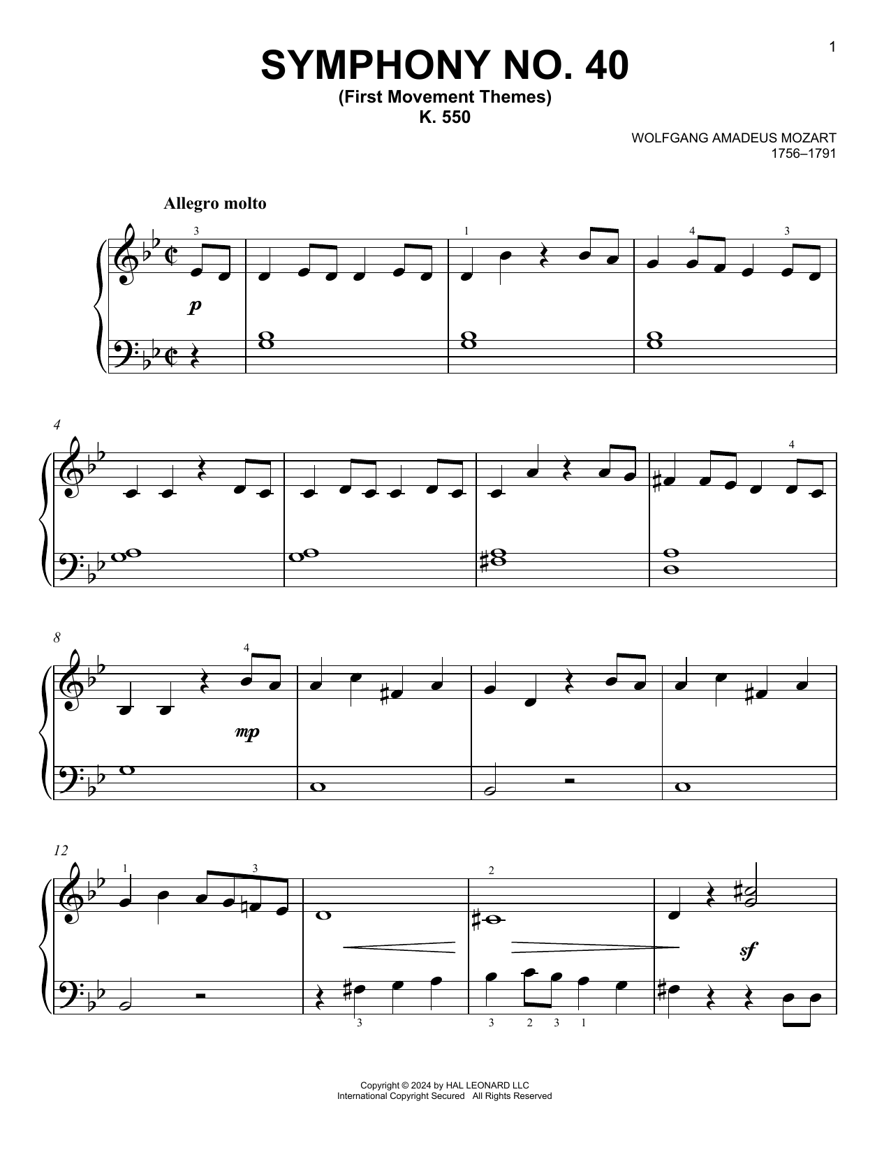 Product picture to: Symphony No. 40 In G Minor, First Movement Excerpt