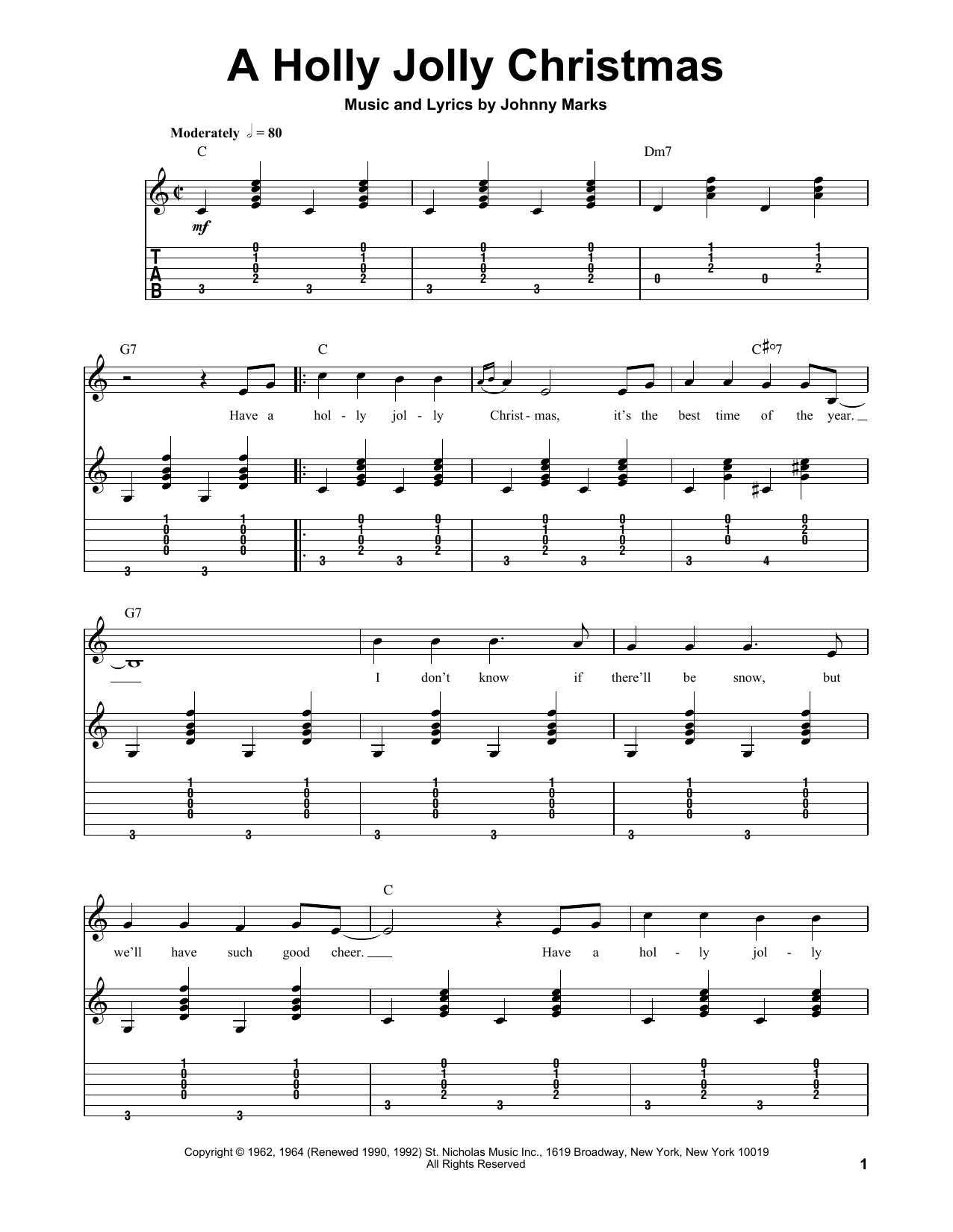 Product gallery: Page 1 of 1 A Holly Jolly Christmas, Johnny Marks