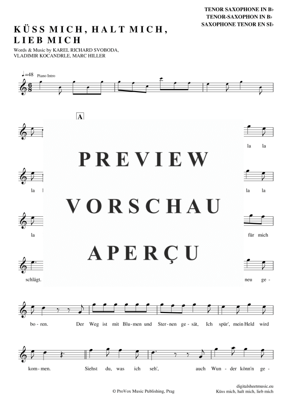 Product gallery: Page 2 of 4 Küss Mich, Halt Mich, Lieb Mich, Egli, Beatrice, Tenor Saxophone