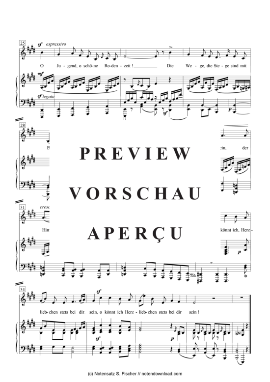 Product gallery: Page 4 of 4 O Jugend o schöne Rosenzeit , , Piano and Voice