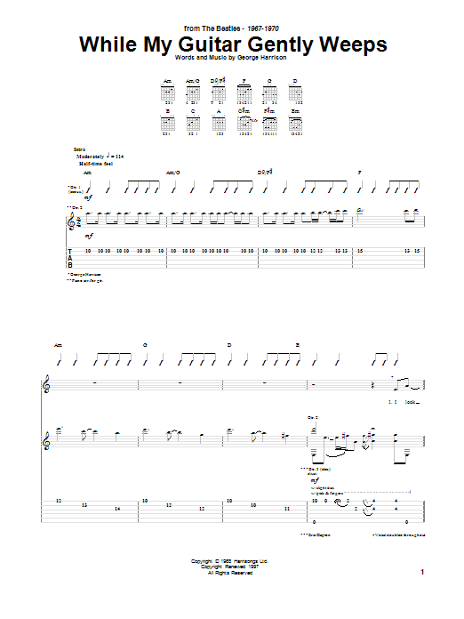 Product gallery: Page 1 of 1 While My Guitar Gently Weeps, The Beatles