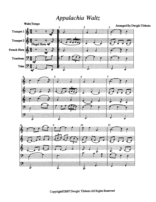Produktgalerie: Seite 1 von 11 Appalachia Waltz, , Blechbläser Quintett