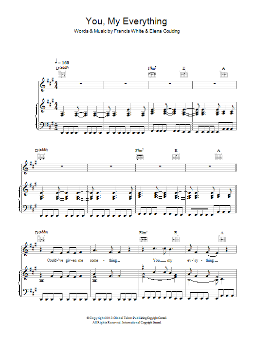 Produktgalerie: Seite 1 von 1 You, My Everything, Ellie Goulding, Gesang, Gitarre, Klavier