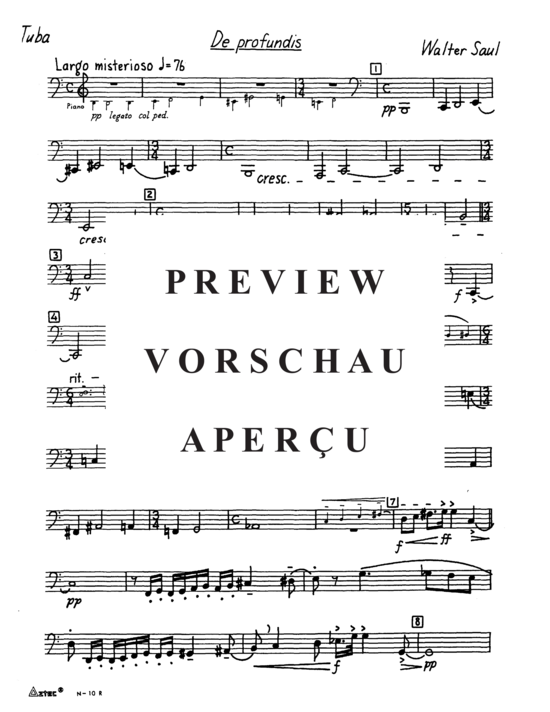 Product gallery: Page 15 of 18 De Profundis , , (tuba + piano)