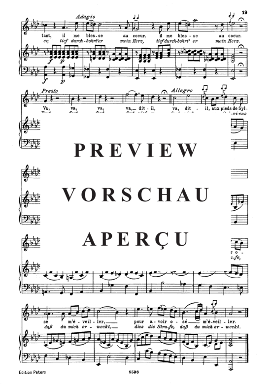 Product gallery: Page 5 of 5 Dans un bois solitaire, K.308-295b, , High Voice and Piano