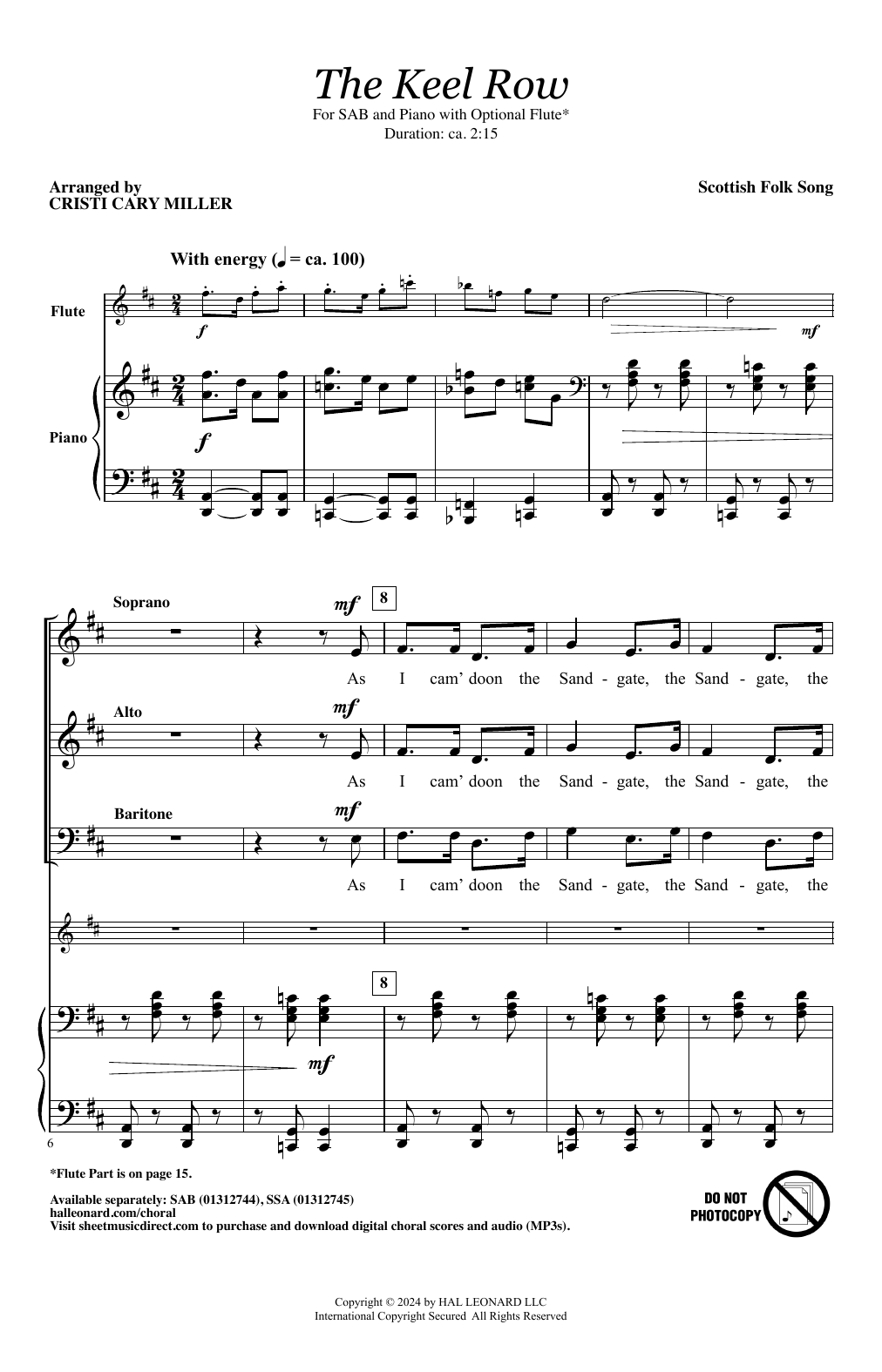 Product picture to: The Keel Row (arr. Cristi Cary Miller)