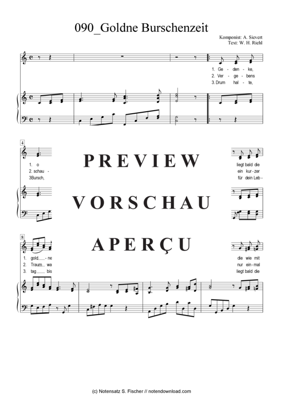 Produktgalerie: Seite 2 von 3 Goldne Burschenzeit , , Klavier und Gesang