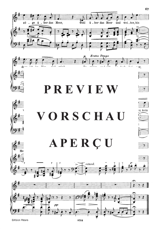 Product gallery: Page 3 of 3 Die Stille, Op.39 No.4, , Medium Voice and Piano