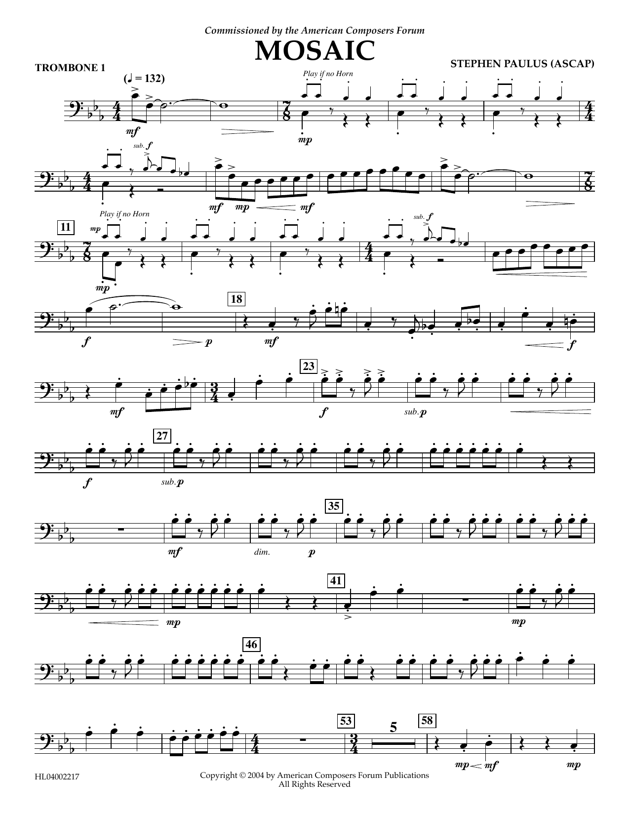 Produktbild zu: Mosaic - Trombone 1