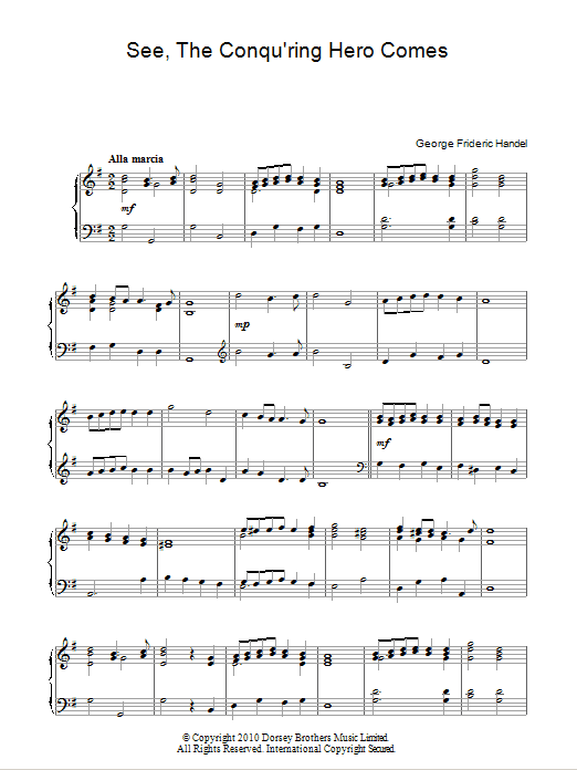 Product gallery: Page 1 of 1 See The Conquering Hero Comes, George Frideric Handel