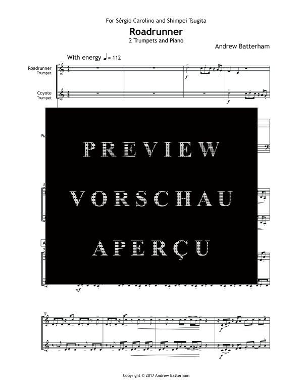 Produktgalerie: Seite 5 von 11 Roadrunner, , (Trio 2 Trompeten und Klavier)