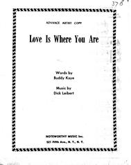 Produktbild zu: Love Is Where You Are