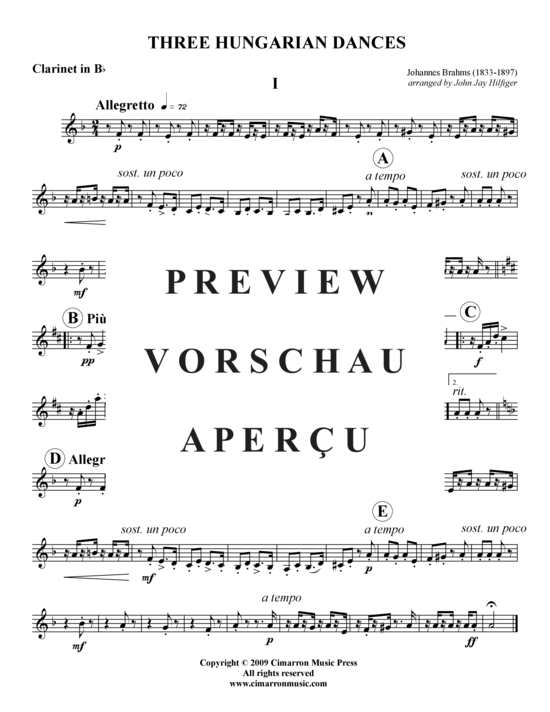 Produktgalerie: Seite 14 von 21 Drei ungarische Tänze , , (Holzbläser-Quintett)