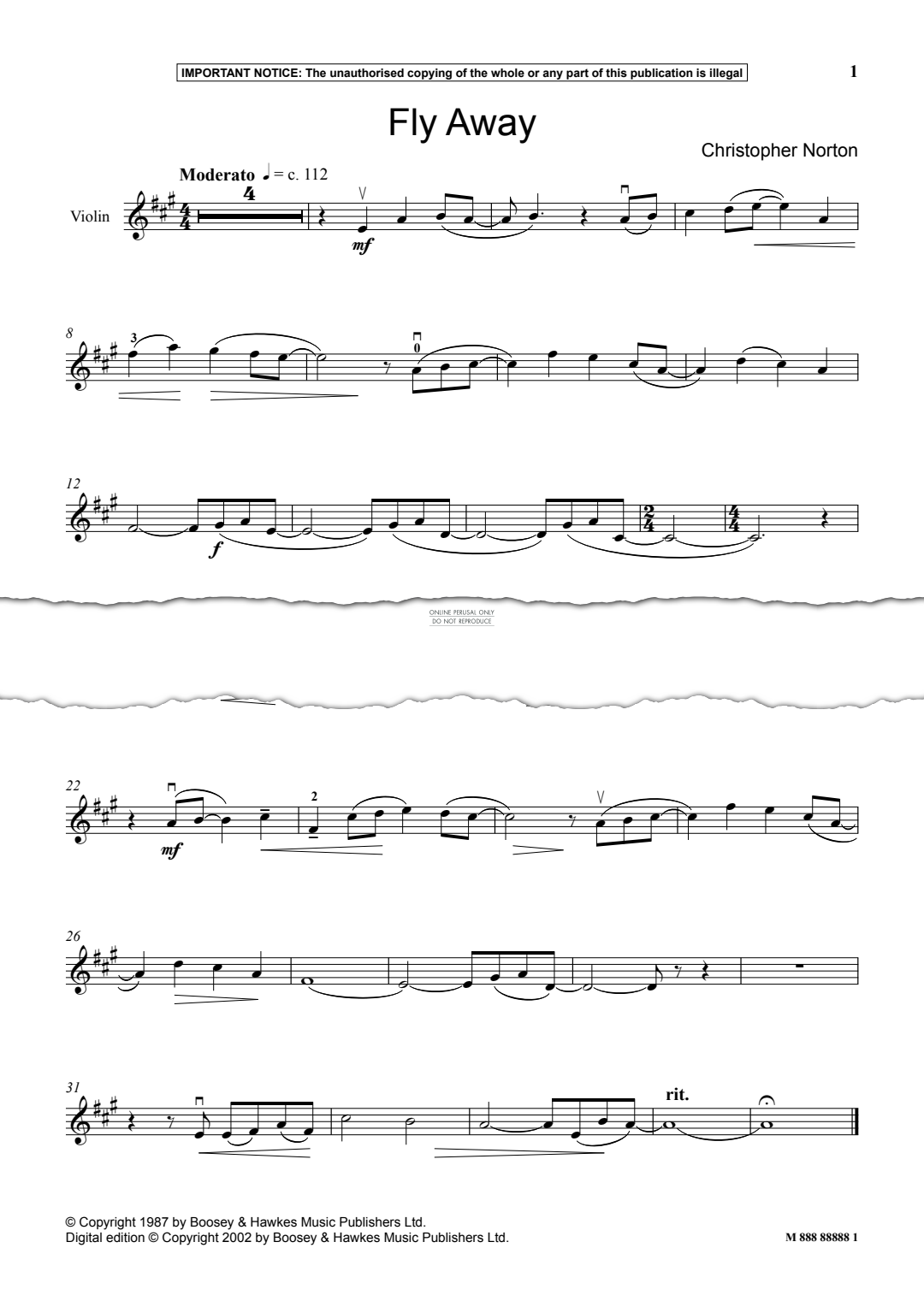 Produktgalerie: Seite 1 von 1 Fly Away, Christopher Norton, Klavier, Violine