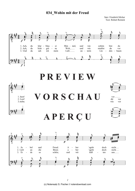Product gallery: Page 2 of 3 Wohin mit der Freud , , (male choir)