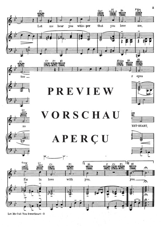 Produktgalerie: Seite 6 von 8 Let Me Call You Sweatheart , Midler, Bette  , (Stimmen in Es, B + C)