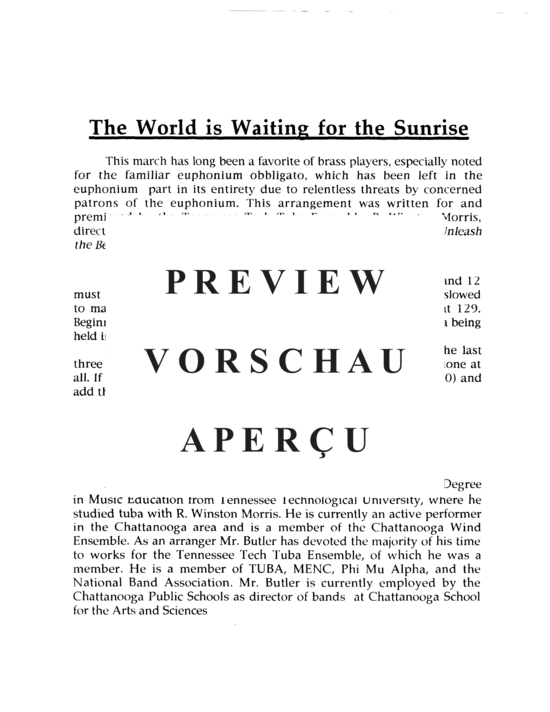 Product gallery: Page 4 of 21 World is Waiting for the Sunrise , , (Tuba Quartett EETT)