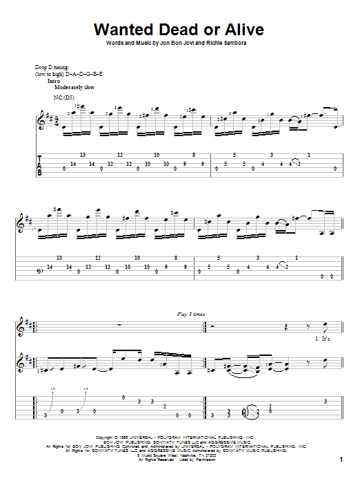 Produktgalerie: Seite 1 von 1 Wanted Dead Or Alive, Bon Jovi, Gitarre