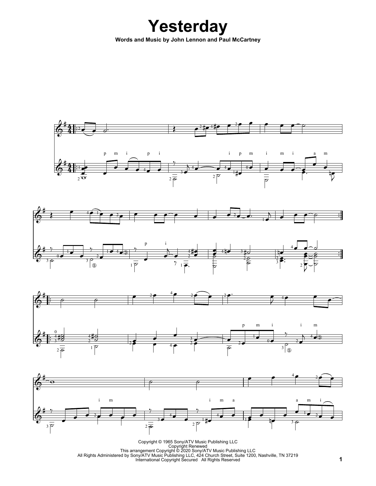 Produktgalerie: Seite 1 von 1 Yesterday, The Beatles, Gitarre