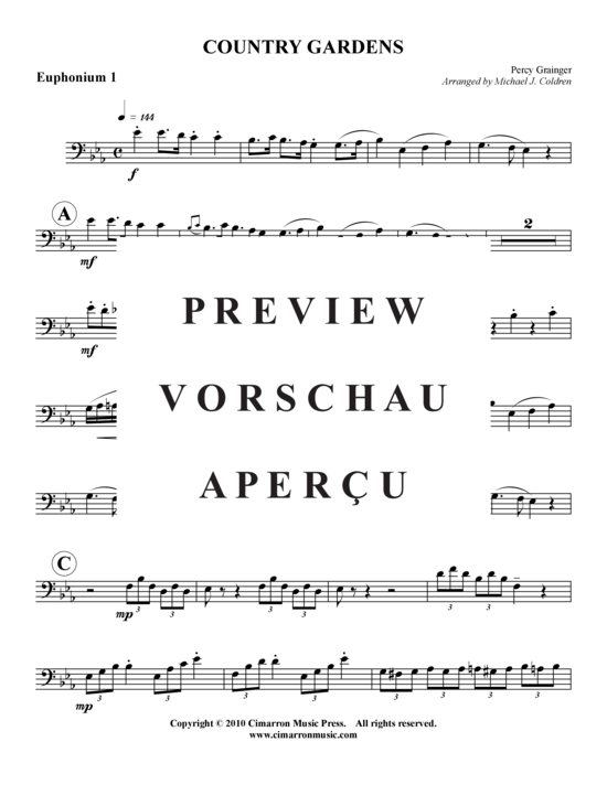 Product gallery: Page 5 of 16 Country Gardens , , (Tuba Quartet: 2x Baritone, 2xTuba)