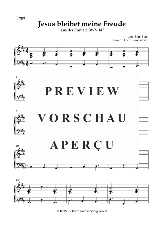 Produktgalerie: Seite 6 von 8 Jesus bleibet meine Freude, , Violoncello und Orgel
