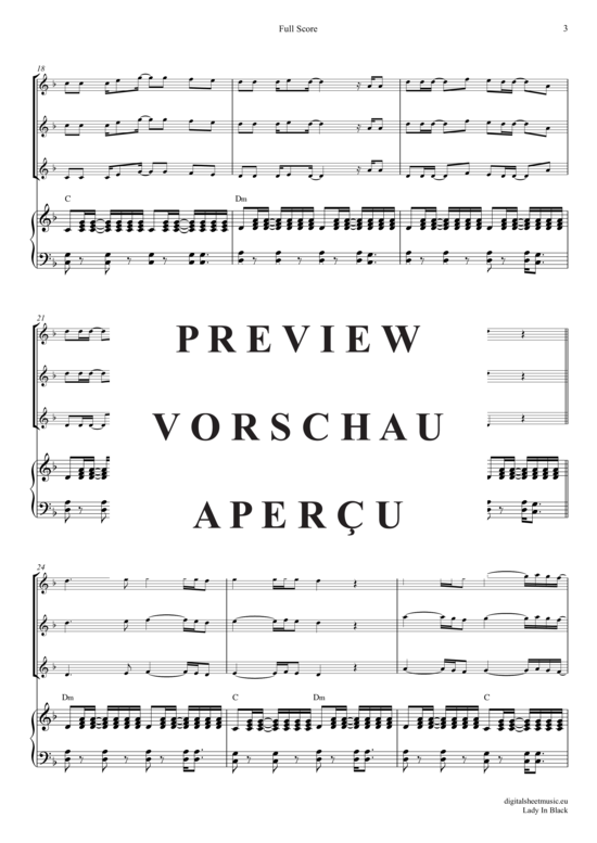 Product gallery: Page 4 of 21 Lady in black , Uriah Heep, (flute trio + piano)