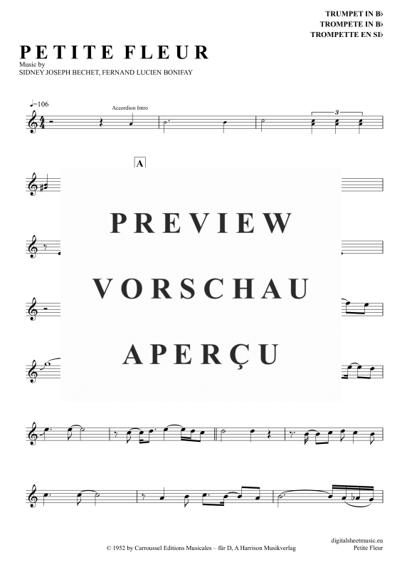 Produktgalerie: Seite 2 von 6 Petite Fleur, Tex, Pete, Trompete in B